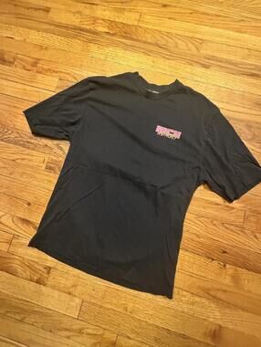 Pull&Bear Men's Black and Grey Tshirt